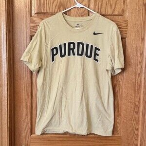 Nike Purdue Boilermakers T-Shirt Men's M Gold Short Sleeve Crew Neck NCAA